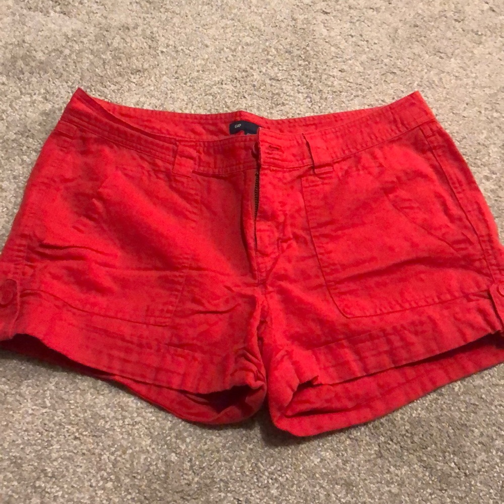 Gap sz 4 coral linen shorts
